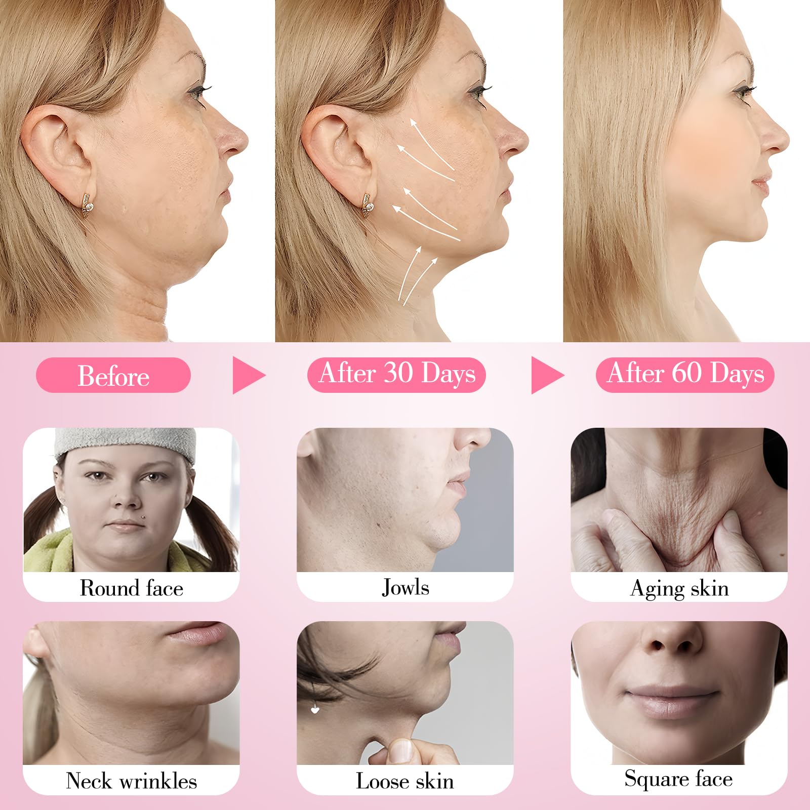 MáScara Lifting Facial Reutilizable,Reductor De Papada,V Line Lifting Mask,Para Papada,Para Jawline Y Doble MentóN Y MáScara Para Dormir,Efecto V-Line Y ReduccióN De Papada