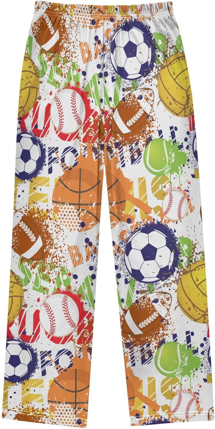 Boy's Pants Penguin White Heart Cartoon Red Jogger Pants Elastic Waist Long Bottoms Trousers with Pockets 6-14 Years - Image 7