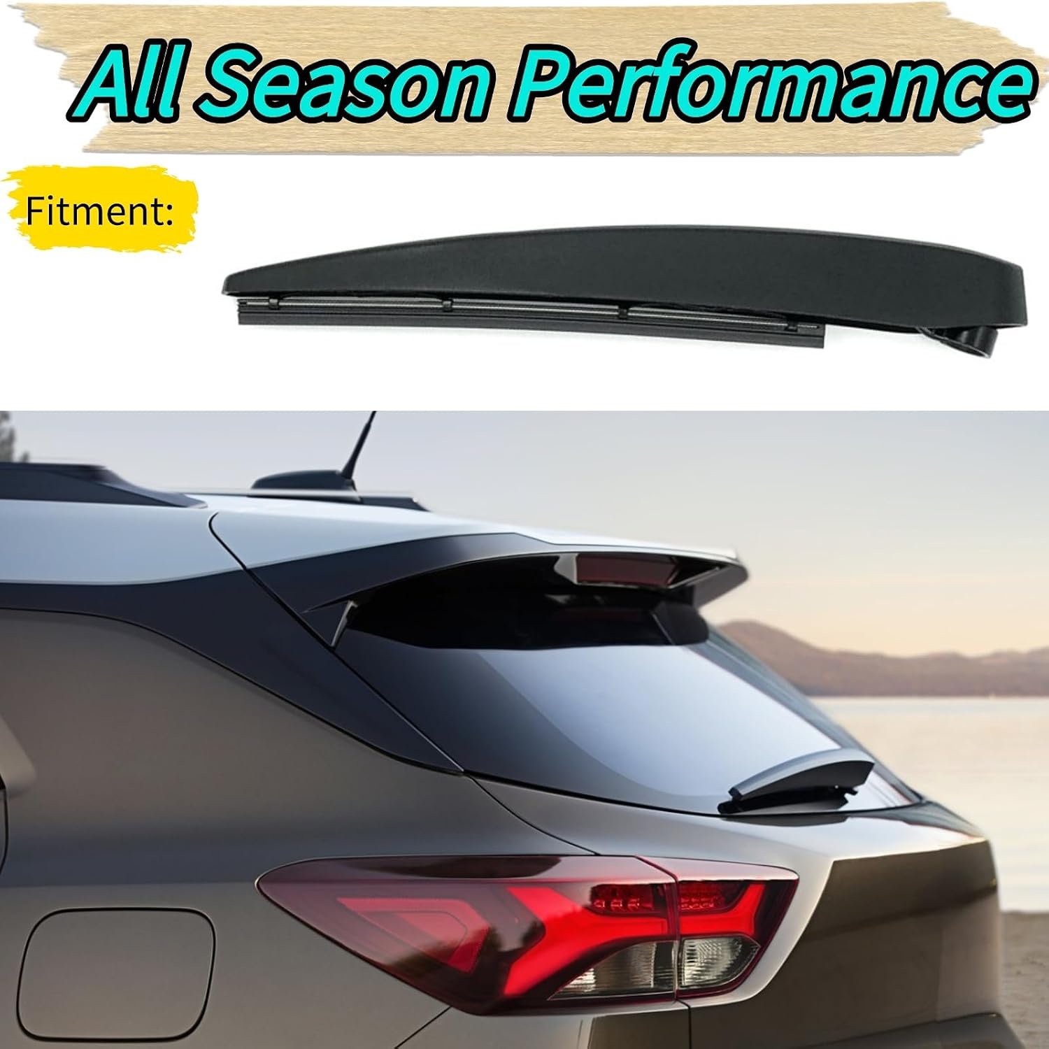 Rear Wiper Blade & Arm Replacement for Chevrolet Chevy Trailblazer 2021 - OEM Fit for ACTIV L LS LT RS 1.2L L3 - Gas 1.3L L3 - Gas Models - All-Season