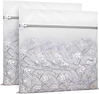 Vista 7 de Muchfun 3 bolsas duraderas de malla de diamante para ropa delicada (1 grande, 1 mediana, 1 pequeña)