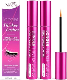 Eyelash Growth Serum-2 Pack Peptides Formula for Fuller Lashes,Brows,10ml | Lash Growth Serum With Ultra-Fine Precision Brush And Suitable For Sensitive Eyes and Lash Extensions.