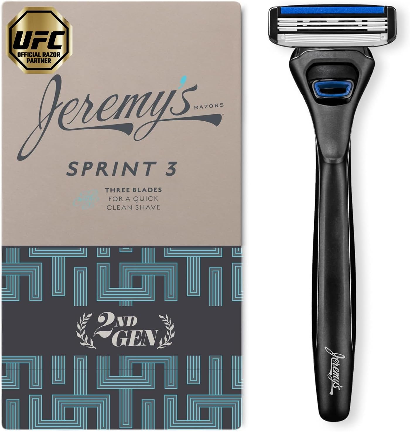 Amazon.com: Jeremy's Razors for Men: Sprint 3 Blade Razor - Stainless ...