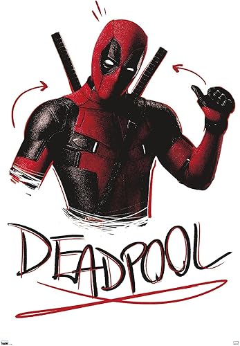 Miniatura 1 de Trends International Marvel Deadpool Legacy - Póster de pared con pulgares arriba, 22.37 x 34.00 pulgadas, versión premium sin marco