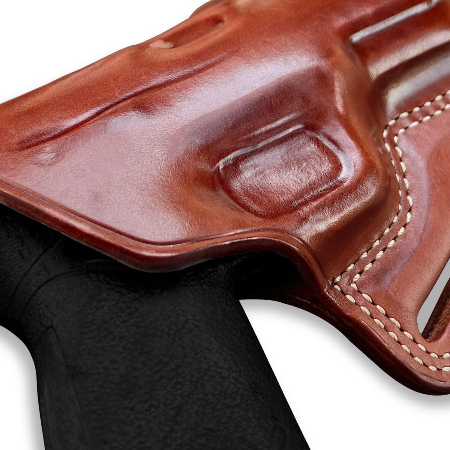 Premium Leather Pancake Holster Fits, Walther PDP Full-Size 9mm 5", Right Hand Draw, Brown Color #1608#