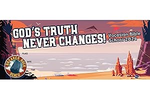 Lifeway Kids VBS 2024 Spark VBS Beach Break Decorations Bundle: Reinforced Grommet Banner