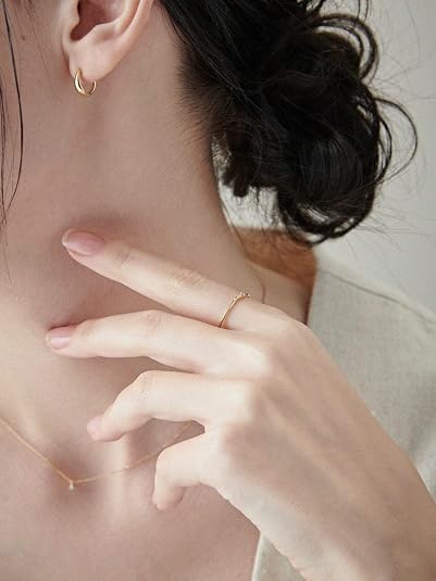 Amazon | [エテ] [レイヤード] K10YG ブラウンダイヤモンド リング