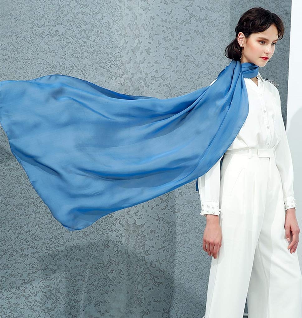 200cm X 70cm 2-farbige Crepe Satin 100% Seide Seidentaft Abendmode Damen-schal
