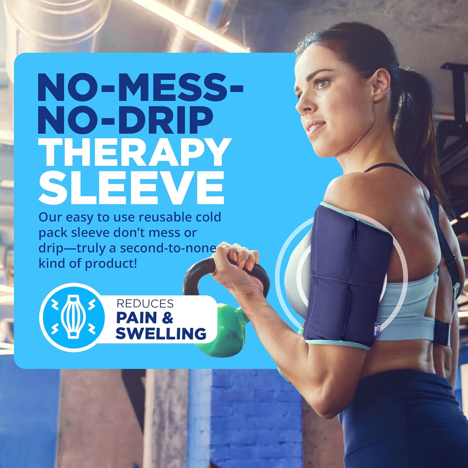 IceeNOW - ICEE Sleeves, Hot & Cold Therapies, Freeze Sleeves for Post Exercise Recovery, Wrist, Elbow, Foot and Ankle Ice Wrap, Hot & Cold Packs for Injuries, Blue, Large, 10.2 x 4.7 Inches : Everything Else