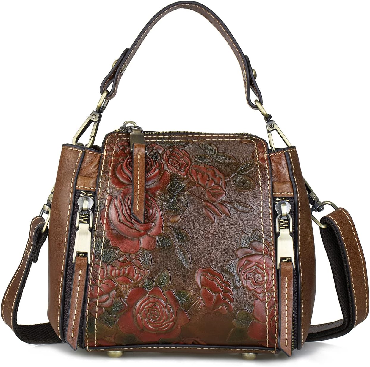 LETEULO Women's Shoulder Bag Handbag Leather Shopper Leather Handbag Shoulder Bag Great Purse for Office School Shopping Travel
