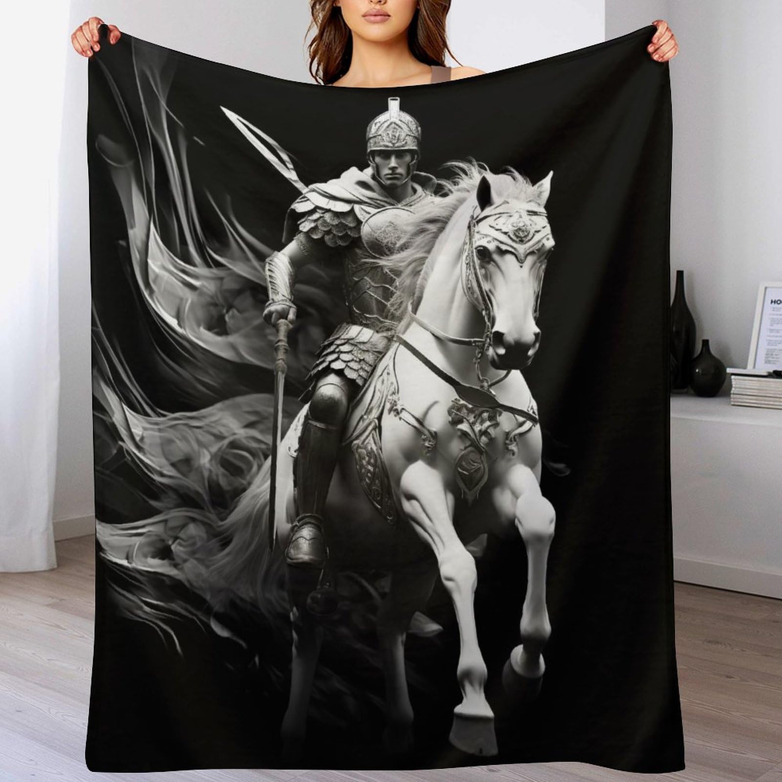 Couverture de canapé motif cheval pour des moments cocooning chaleureux et une ambiance cosy