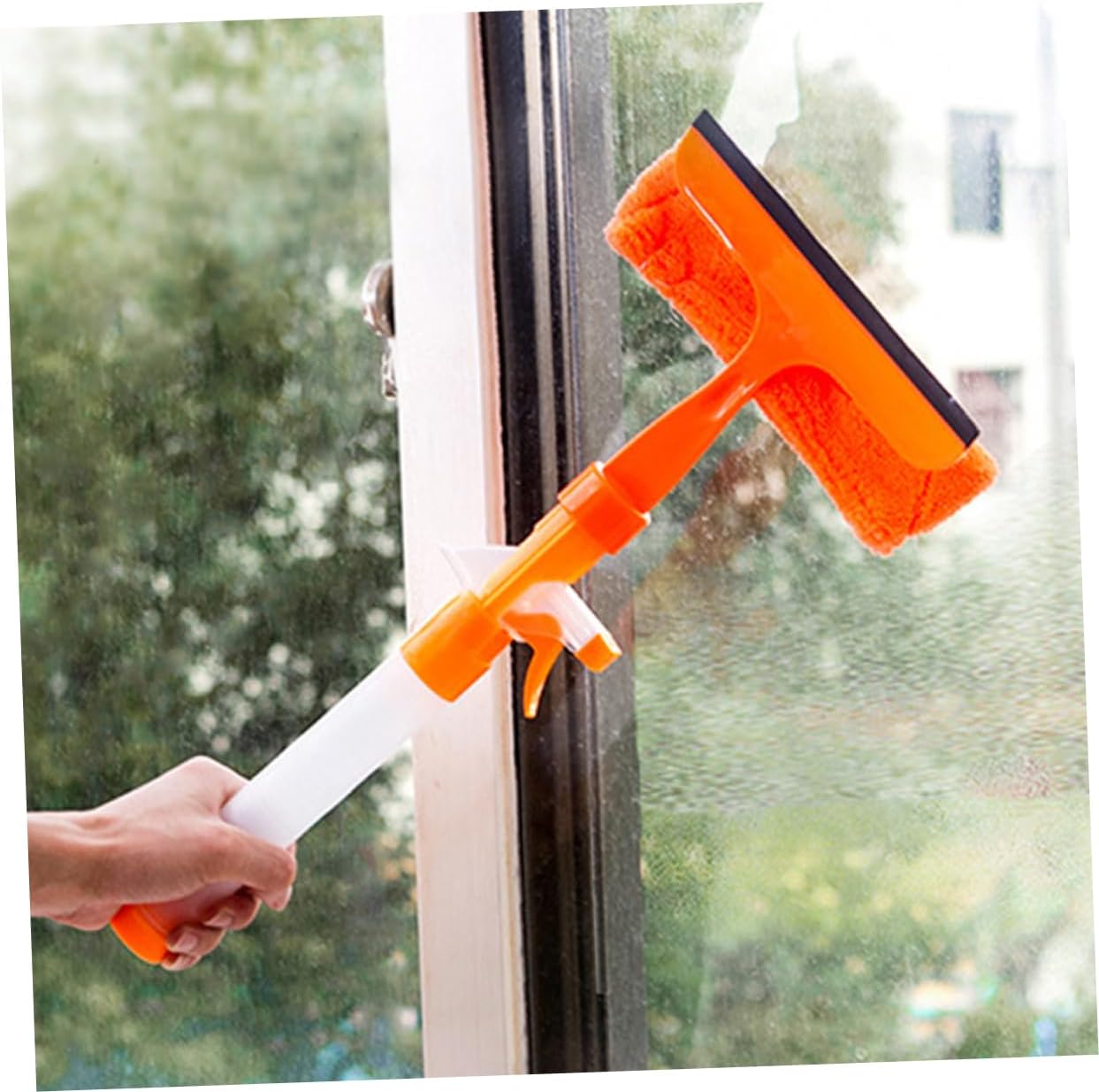 Amosfun Professional Window Tool with Pole Efficient Squeegee Scraper Spray for Car Home Use Stylish Macaron Design for Washing
