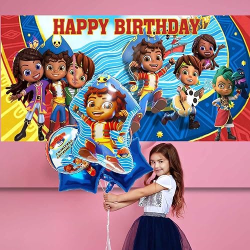 Miniatura 7 de Santiago of the Seas - Suministros para fiestas, platos, decoración de pastel de cumpleaños, pancarta, decoración de globos