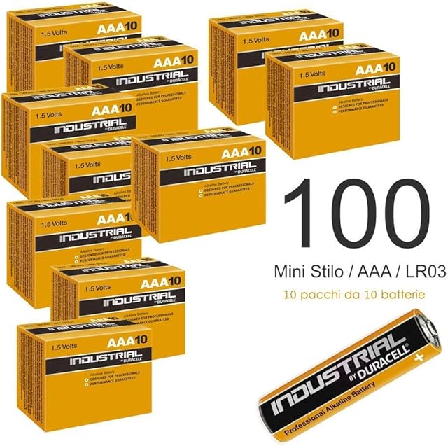 Duracell 100X New Genuine Industrial AA Batteries Alkaline 1.5V LR6 MN1500 Replaces Procell AA Battery