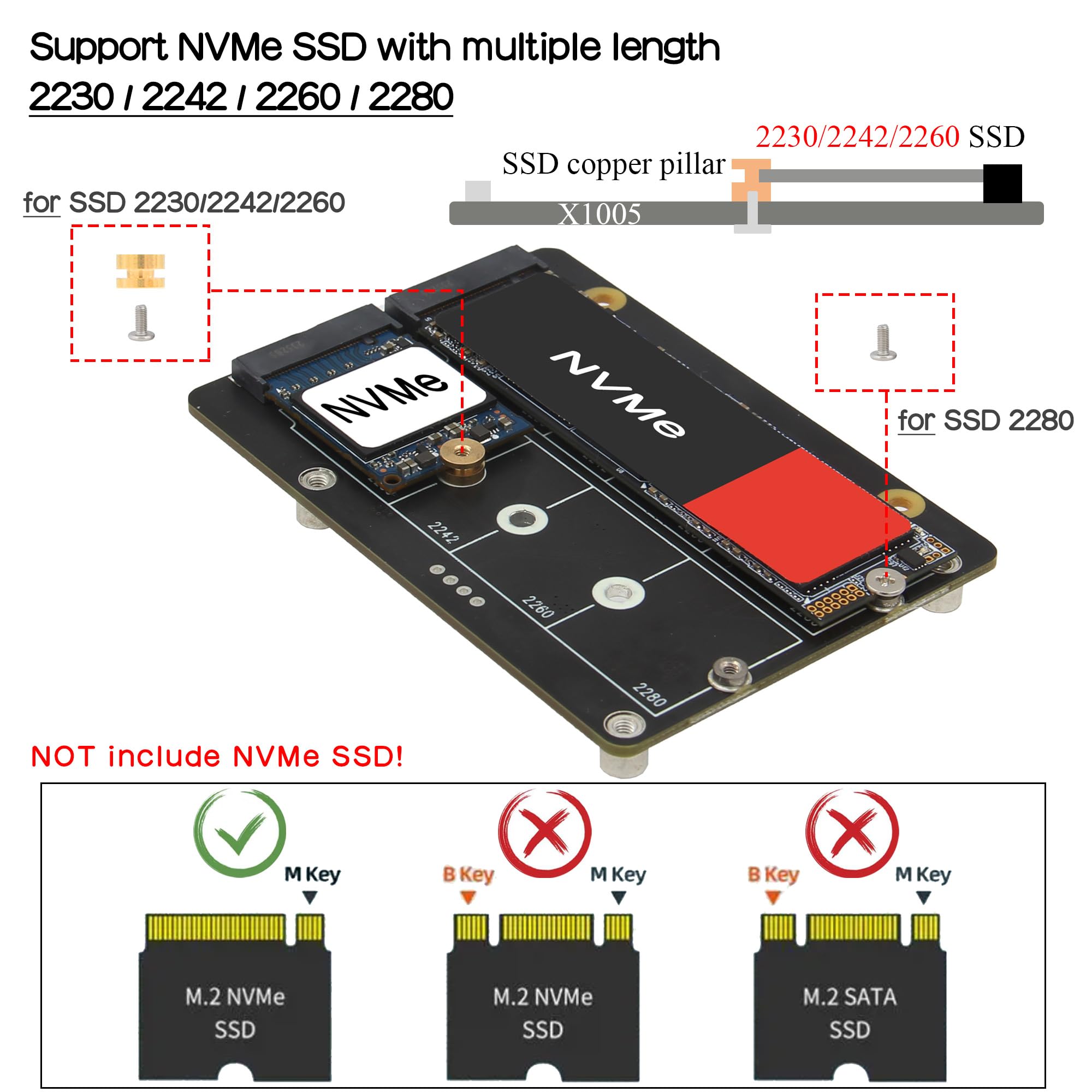 Boîtier Geekworm P580-V2 Pour Raspberry Pi 5 + Carte NVMe X1005/X1002 - Support Refroidissement Actif