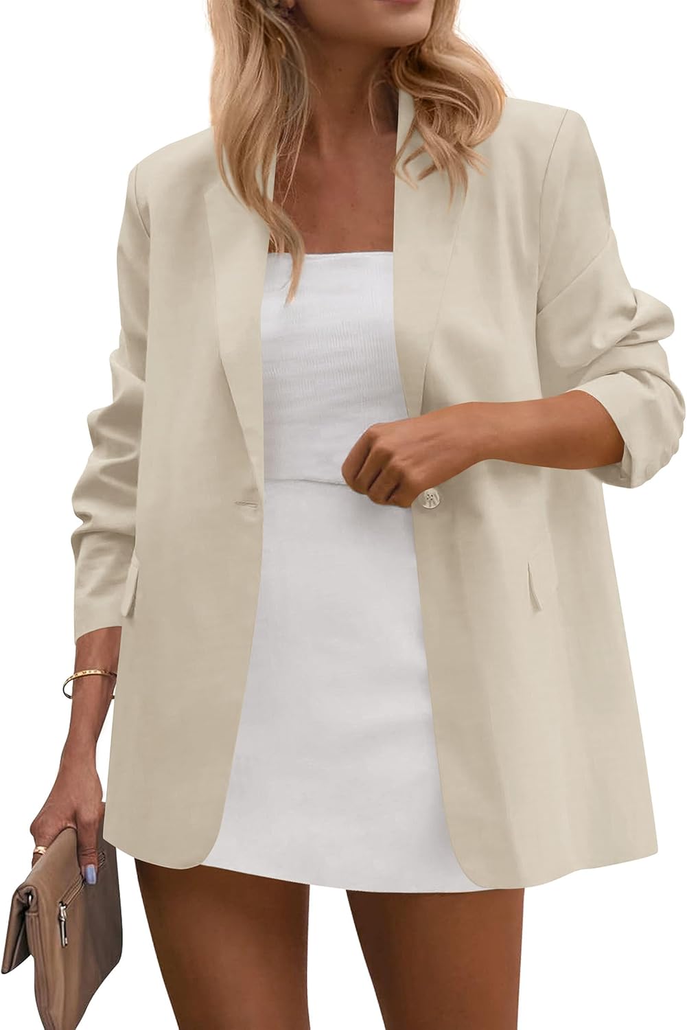 PRETTYGARDEN Blazers for Women Business Casual Outfits 2026 Spring Open Front Long Sleeve Suit Jackets Office Work Blazer - Image 3