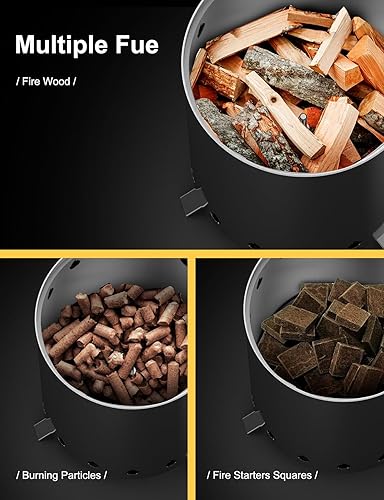 Miniatura 7 de Fogata de mesa de acero inoxidable de 6.9 pulgadas, perfecto para noches acogedoras para el hogar y el patio, chimenea de mesa sin humo con bolsa de