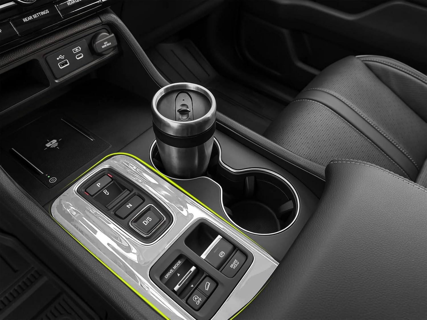 Gear Shift Panel Cover Compatible with Honda New Pilot 2023 2024 2025 2026+Gear Shift Console Panel Trim Interior Car Accessories ABS 1PCS(Matte Silver)