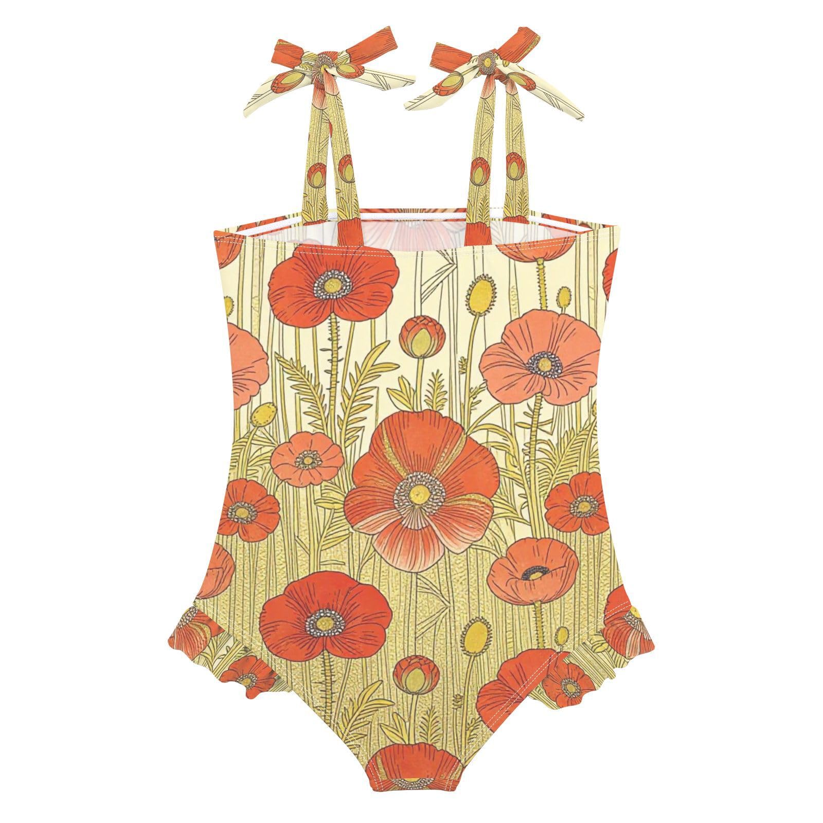 FRODOTGV Costume da bagno intero da bambina, ad asciugatura rapida, anti-rash guard, da spiaggia, per bambine