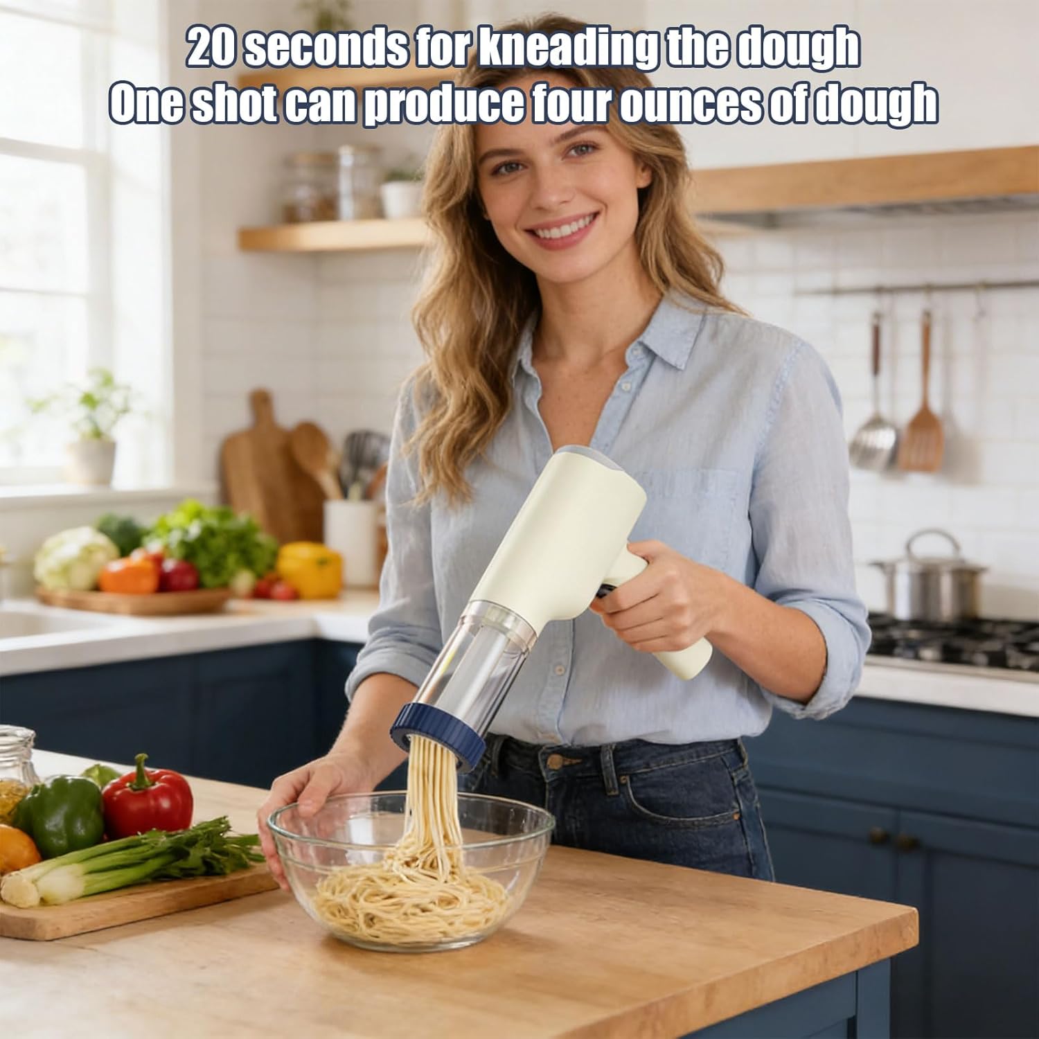 Pack of 1 Electric Portable Pasta Maker Featuring Touch Operations for Easy Homemade Noodles Powerful Motor and Quiet De