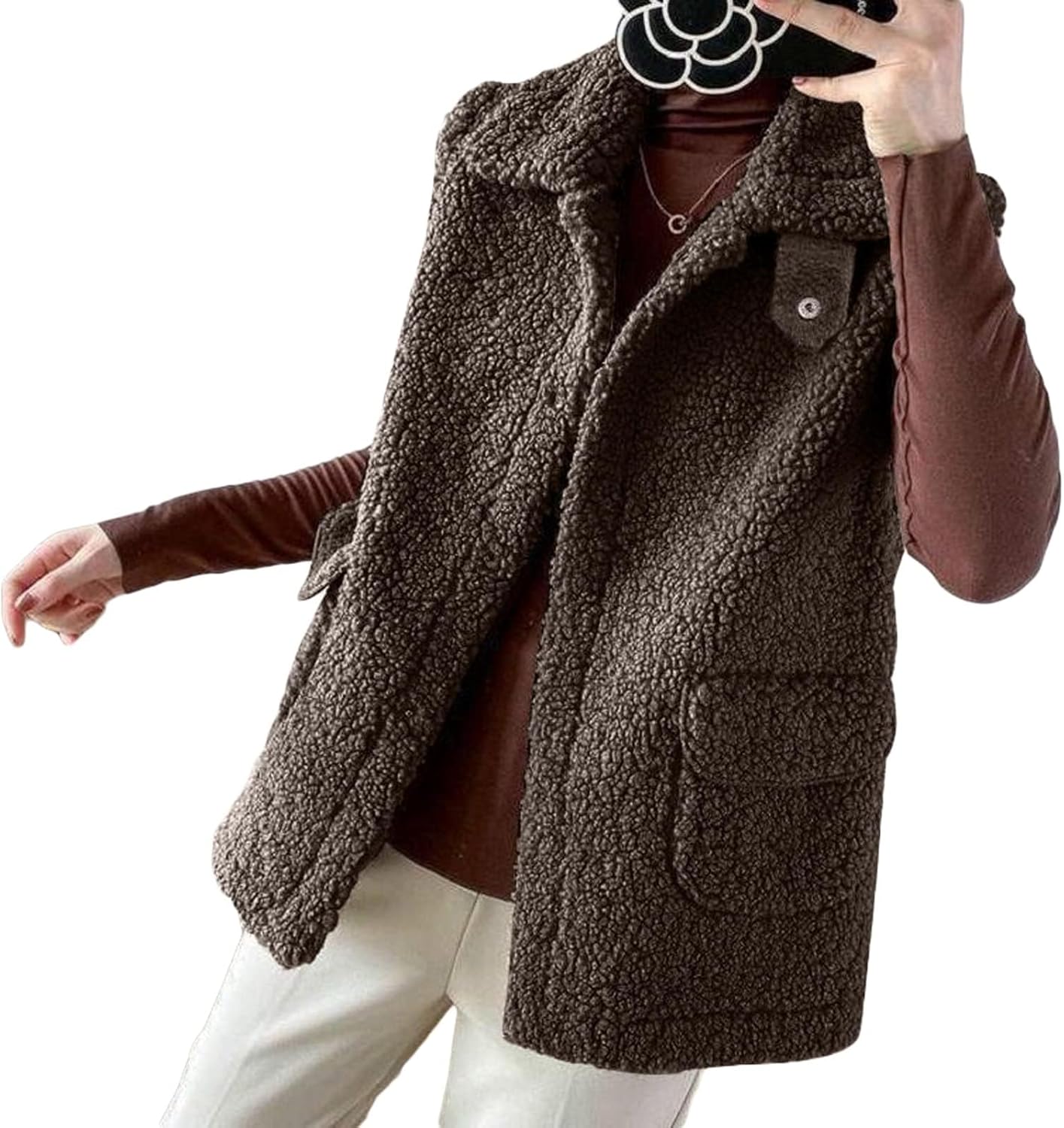 LIDANO] ボアベスト ジレ レディース ボアジャケット フリースコート  