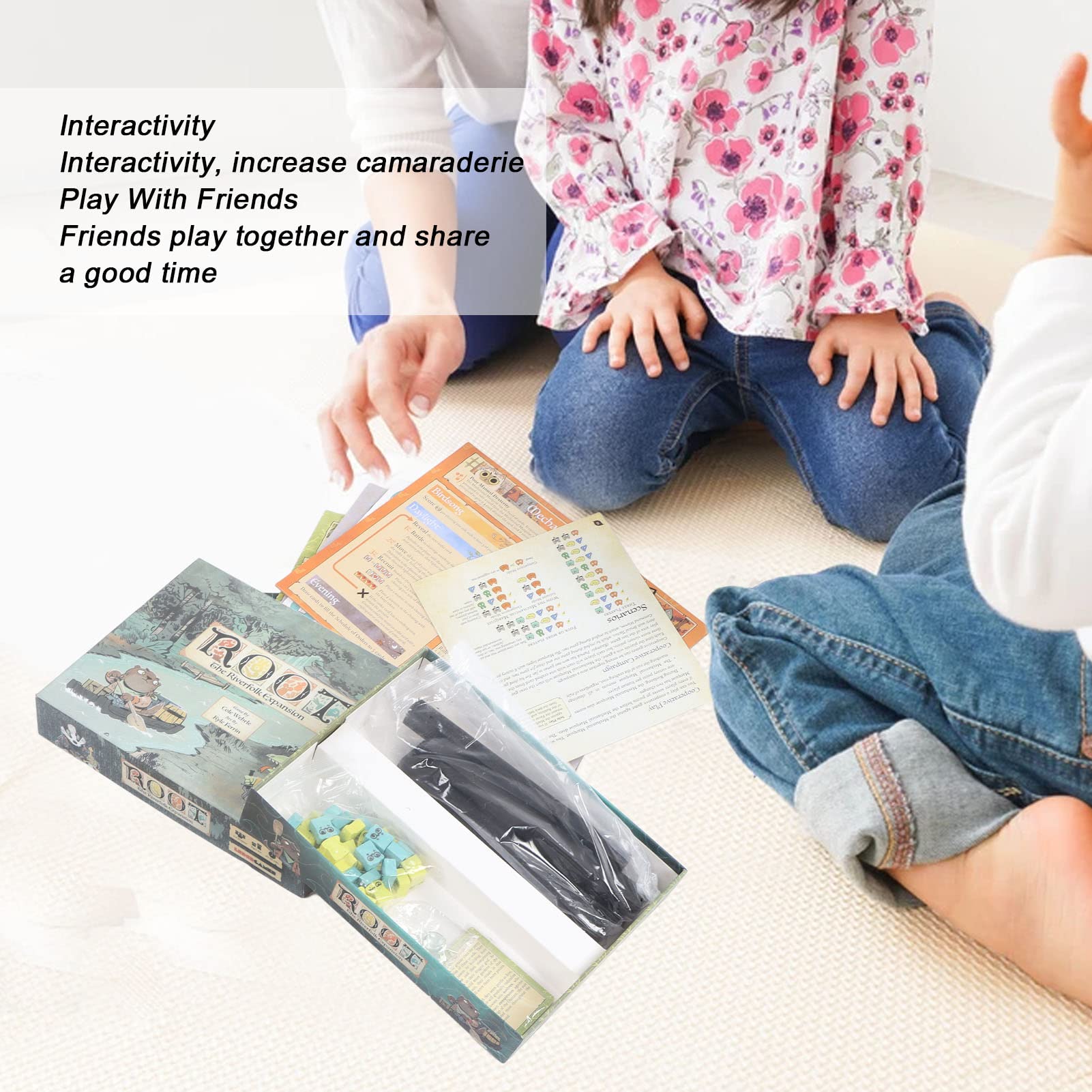 Juego de Mesa de Estrategia para niños, Juego de Mesa Educativo, Juego de Cartas de Aprendizaje e interacción Familiar con Bloques de Madera y Tarjetas de Personajes, Actividad