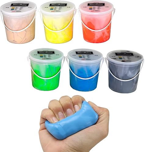 Miniatura 42 de CanDo TheraPutty - Masilla de ejercicio de mano estándar para rehabilitación, ejercicios, terapia de manos, terapia ocupacional, fortalecimiento de