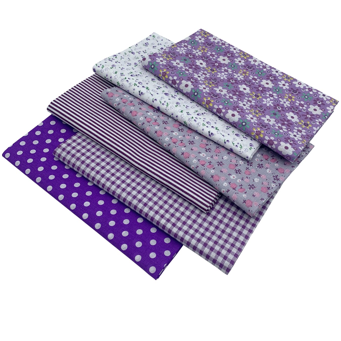 aufodara 6 Pezzi 50 x 80 cm Tessuto Artigianale Tessuti Tessuto Cotone Grande Stoffa Patchwork Cucito Creativo Stoffe a Metro Materiali per Hobby Creativi Fatto a Mano (Viola)