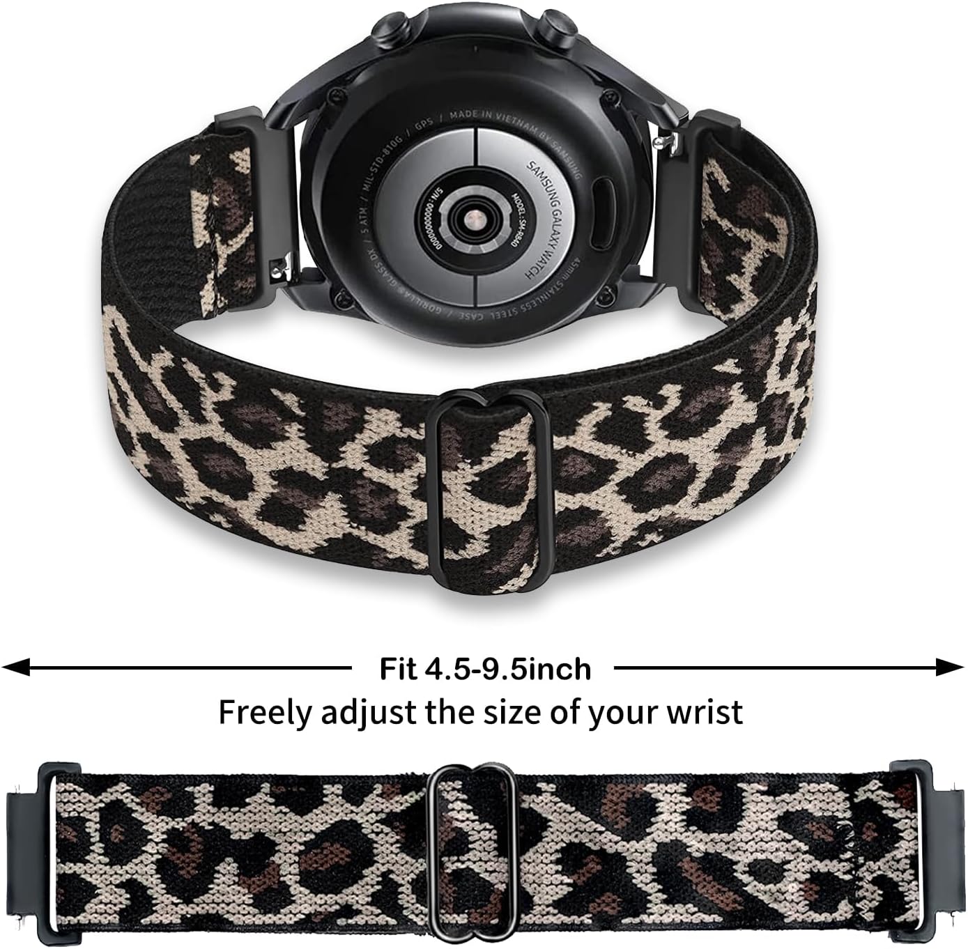 8 Pack 22mm Watch Bands Compatible with Samsung Galaxy Watch 3 Band 45mm/Galaxy Watch 46mm Bands/Samsung Gear S3 Frontier/Classic/Ticwatch Pro 3,Soft Elastic Nylon Bands for Men Women