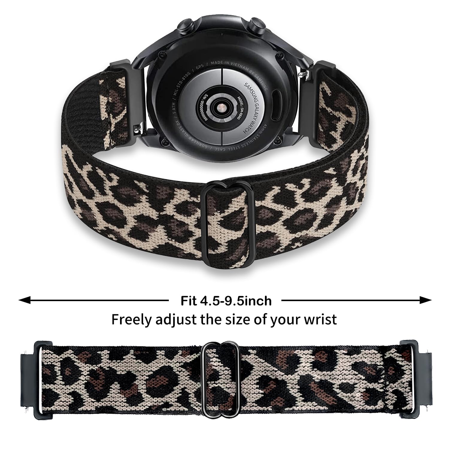 Lzwldan 8 Pack 22mm Watch Bands Compatible with Samsung Galaxy Watch 3 Band 45mm/Galaxy Watch 46mm Bands/Samsung Gear S3 Frontier/Classic/Ticwatch Pro 3,Soft Elastic Nylon Bands for Men Women