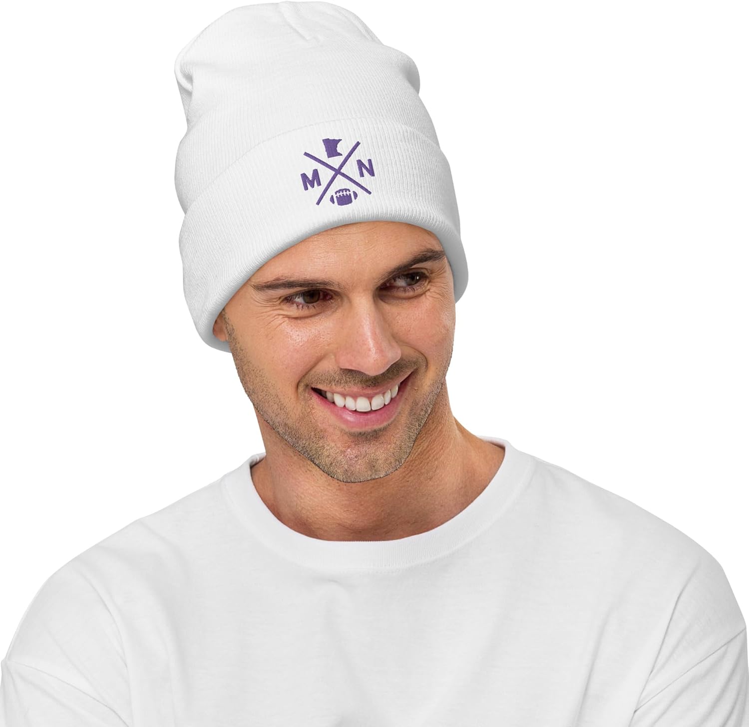 Minnesota Football Retro MN Cross Winter Beanie Cap Hat