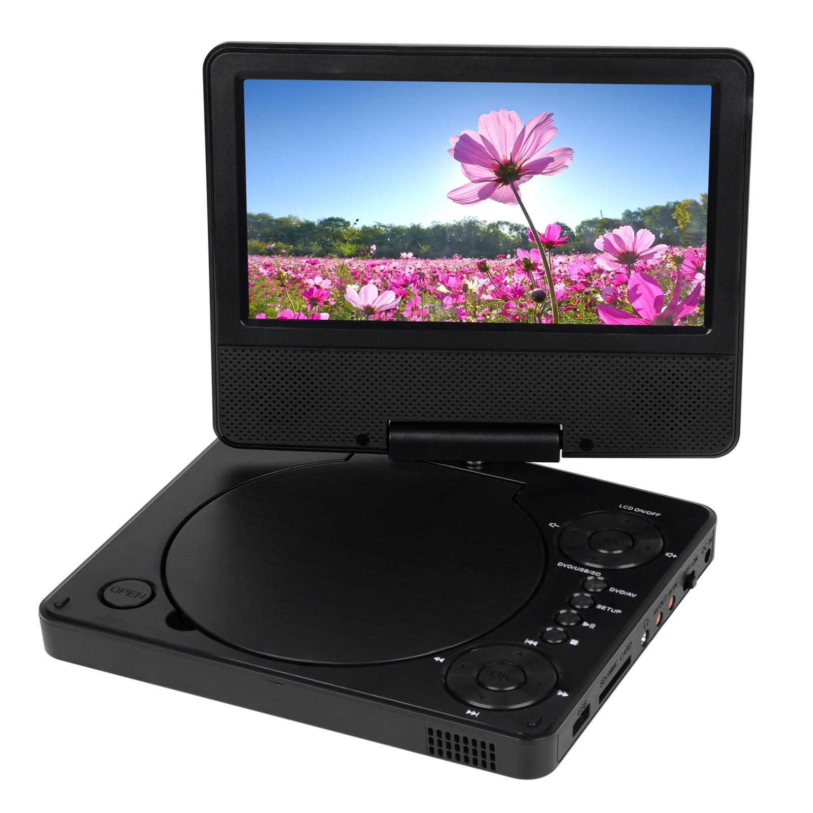 Mini Lecteur CD DVD Portable de 9,5 Pouces, écran HD 7, Dispositif Disque multimédia Archivage et Sauvegarde de données
