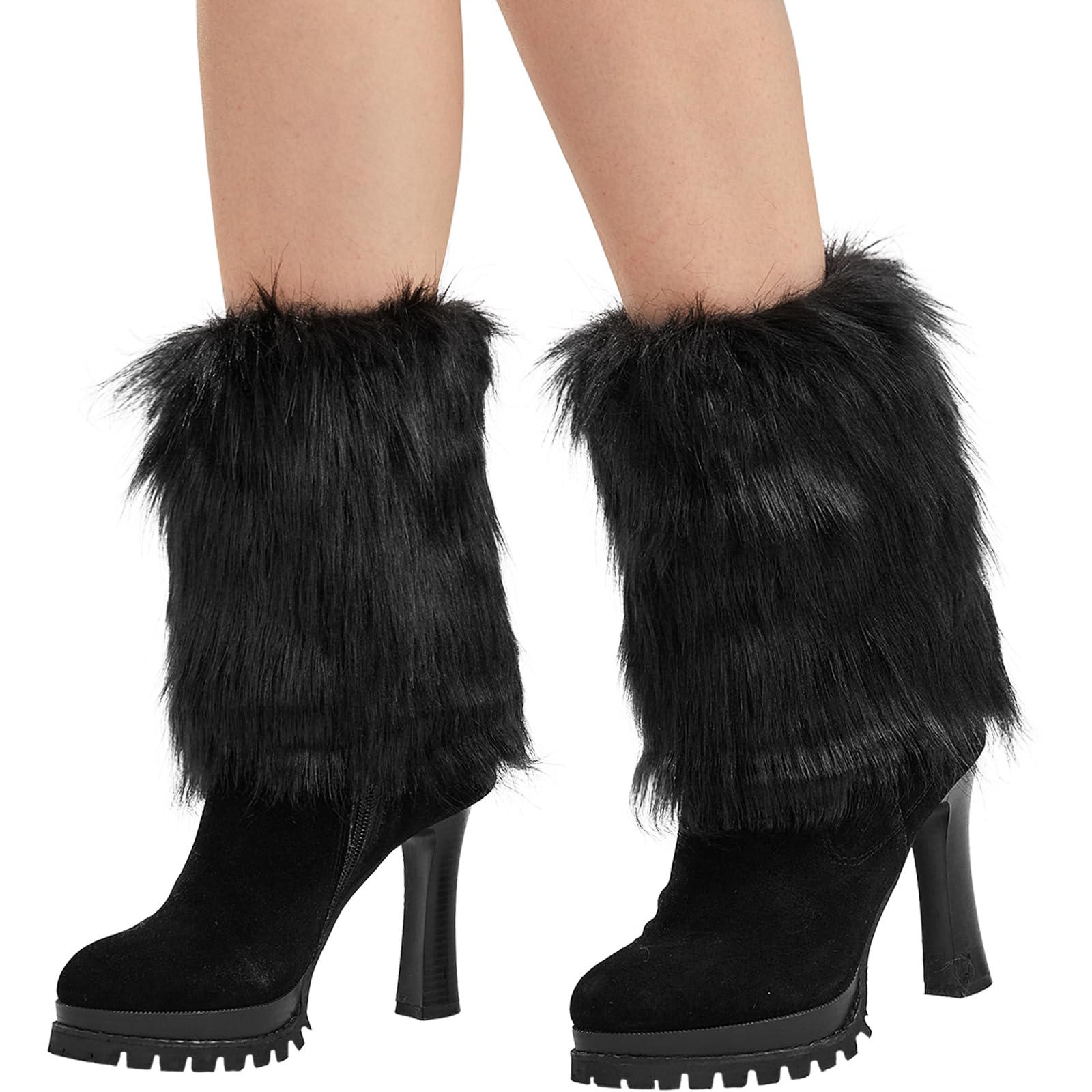 Nanxson Womens Fur Leg Warmer Winter Short Boot Cuffs Covers Sleeves TTW0071