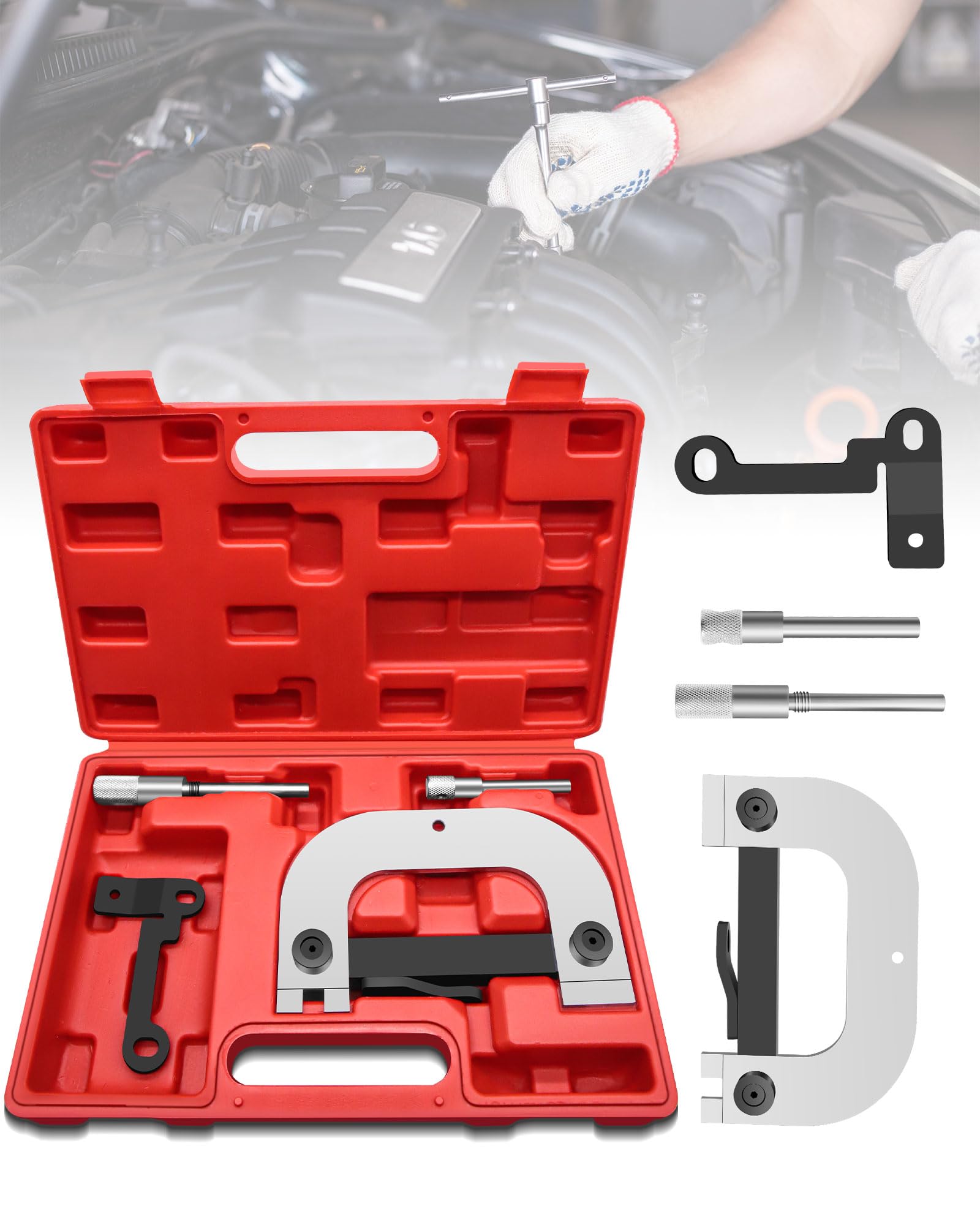 RUIZHI Kit Outil de Calage Distribution pour Renoult 1.6 16v, 1.4, 1.8, 2.0, K4J K4M F4P F4R, Outil De Distribution et Calage Arbre à Cames