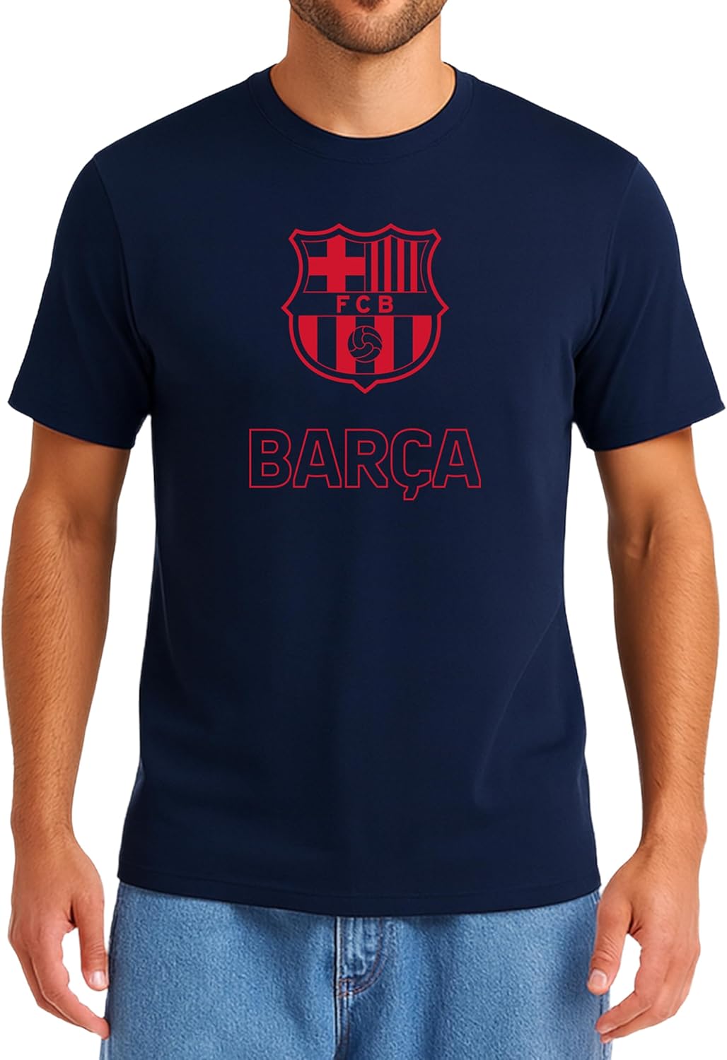 Icon Sports Officially Licensed FC Barcelona Cotton T-Shirt - Unisex Adult