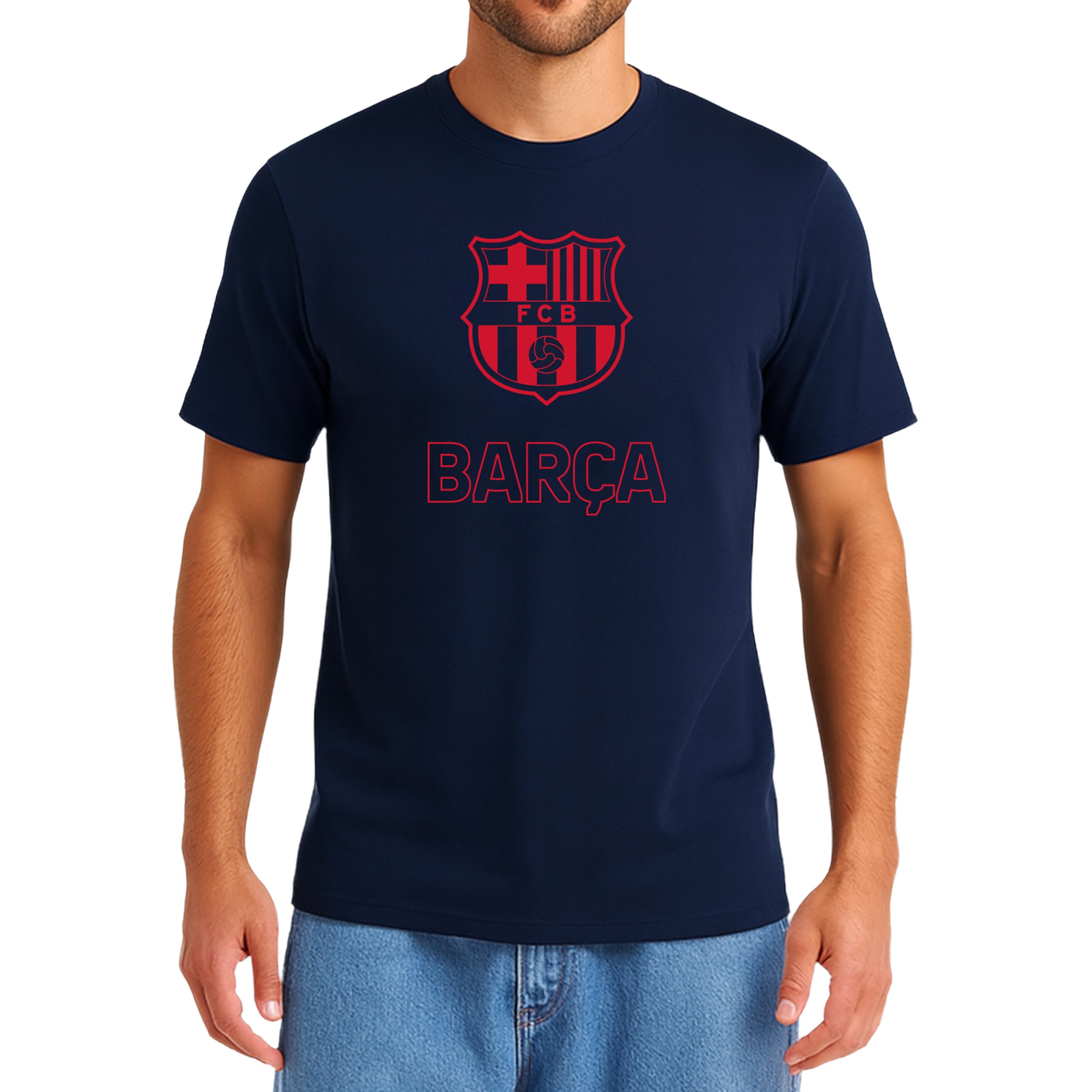 Icon Sports mens Barça Ol Short Sleeve T-shirt Barcelona Men's Short Sleeve T-Shirt (pack of 1)
