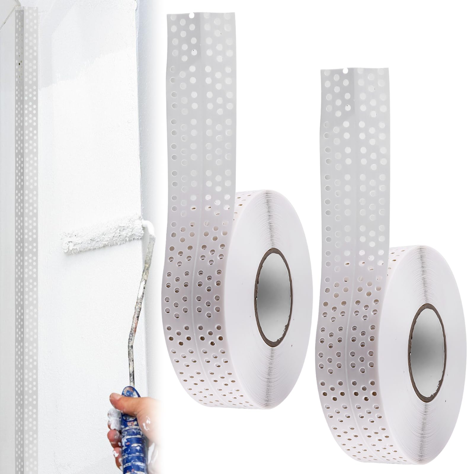 Bande de recouvrement autocollante PVC anti-fissure 40 m pour plaques de plâtre et cloisons