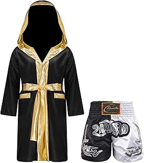 Albornoz de boxeo para niño (talla satén), color rosa