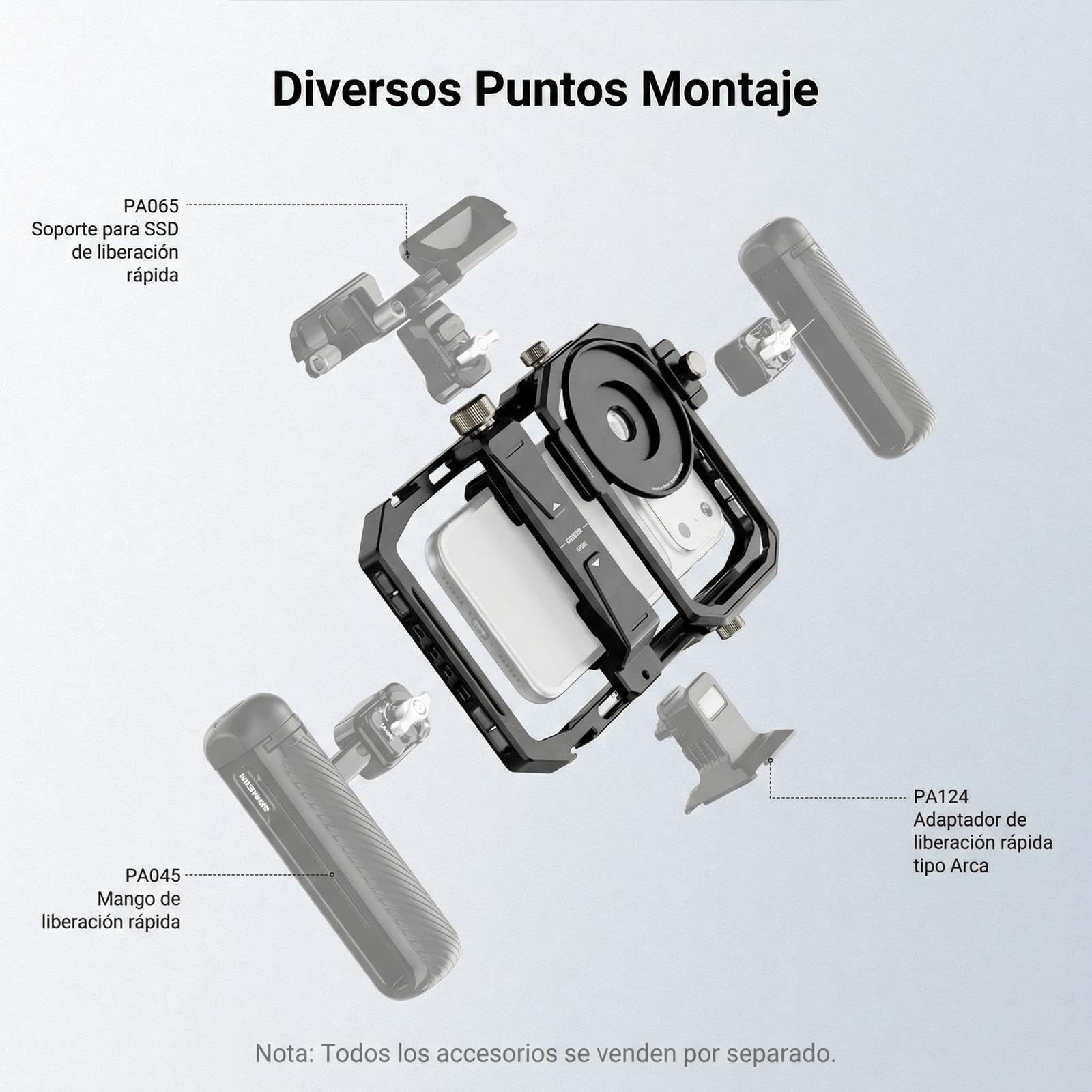NEEWER Estabilizador Universal de Soporte de Video para teléfono con Filtro de Lente de 17 mm a 37 mm y 67 mm, Accesorios compatibles con iPhone, Android, Samsung, para grabación de Video, fotografía