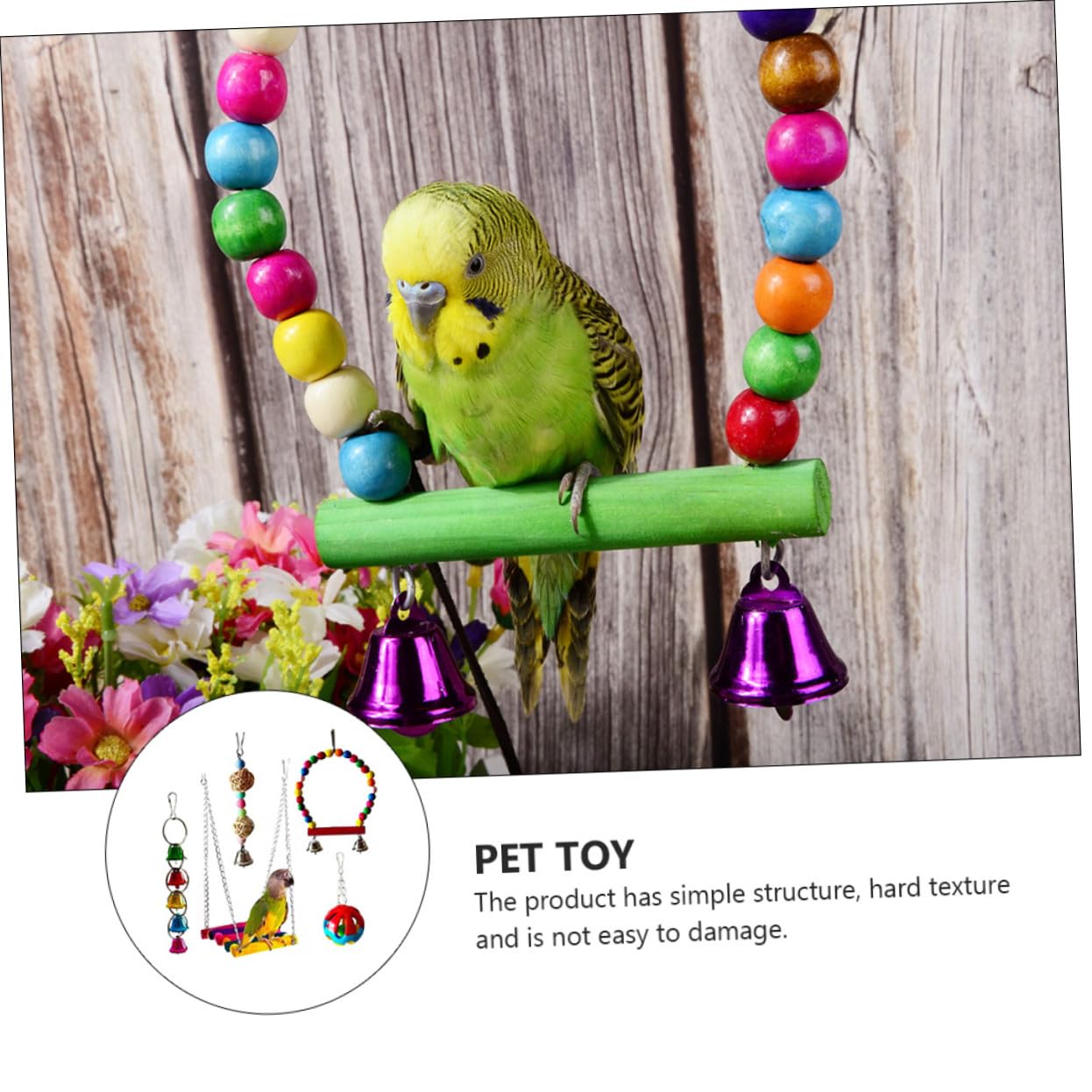 5pièces Jouets à Mâcher pour Oiseaux Perroquets et Animaux de Compagnie