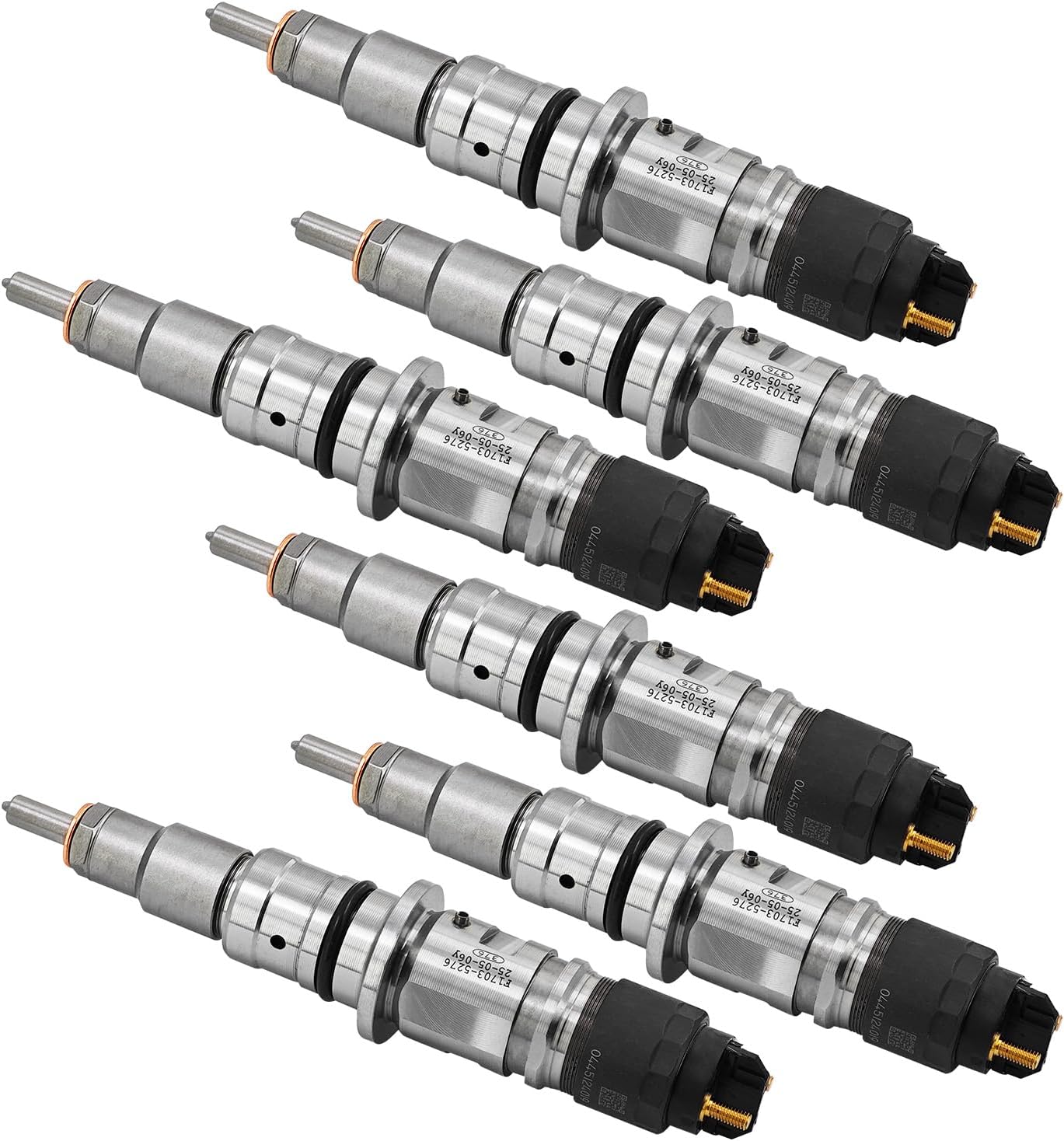 6PCS 0445124019 5289266 5289266PX Common Rail Injector Compatible with Cummins QSB4.5 QSB6.7 B6.7 Engine 52892660600 5289266RX 5289266RX