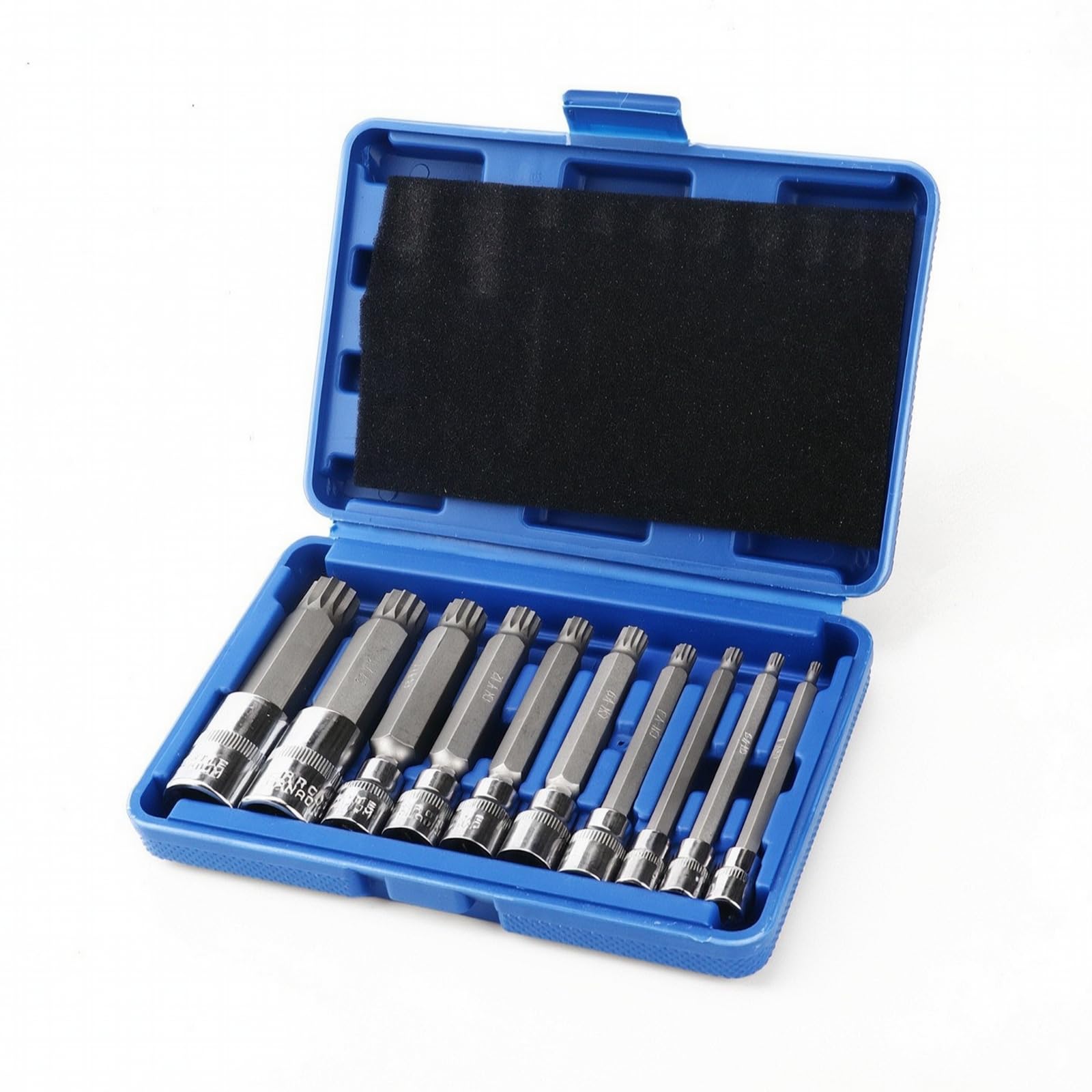 10 Pezzi Kit di Inserti a Bussola Portatile Utensili Durevole Attrezzi per Meccanici, Manutentori, Officina, Garage