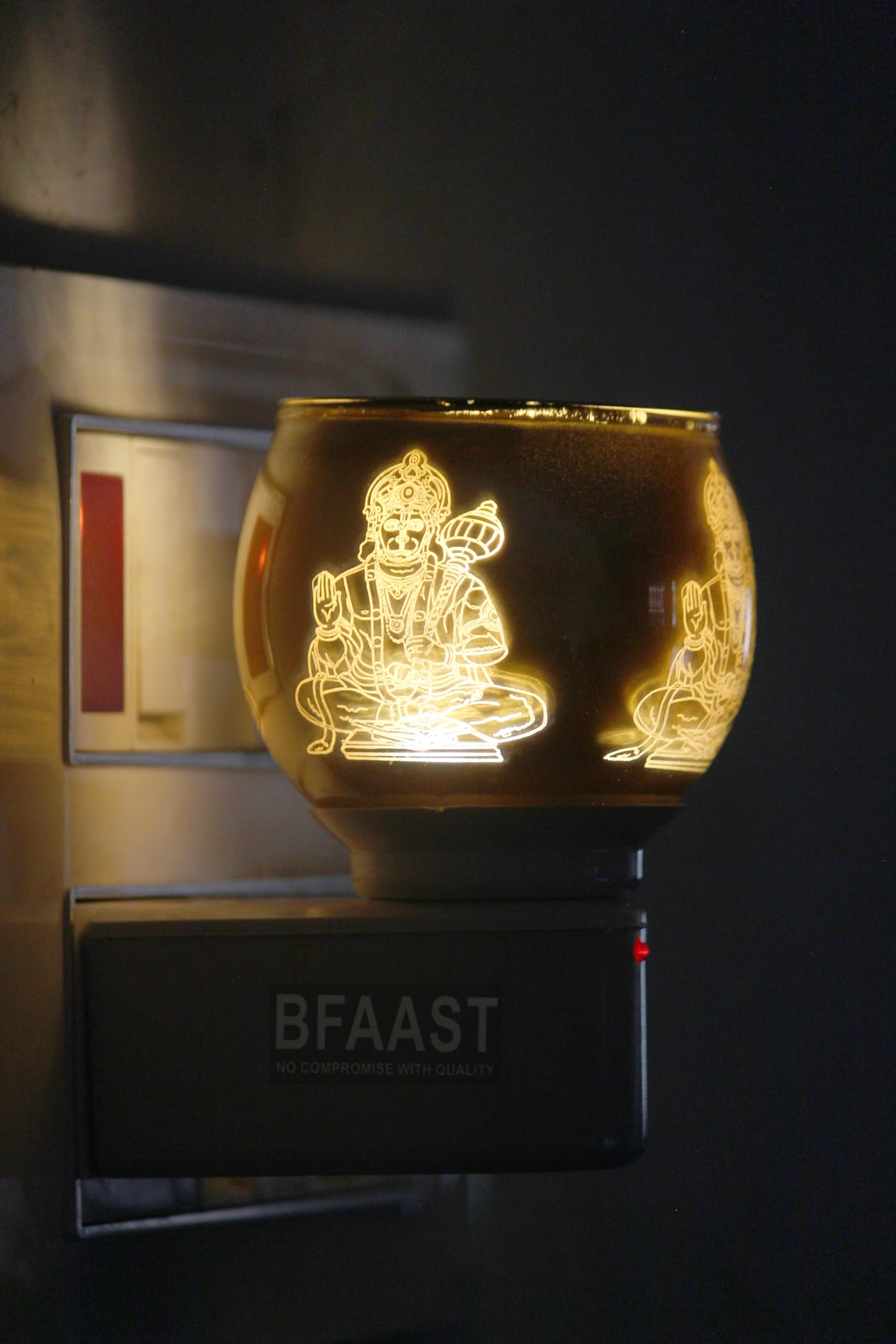 Hanuman G Blessing LED Kapoordani with On Off Switch for Burner & Night Bulb