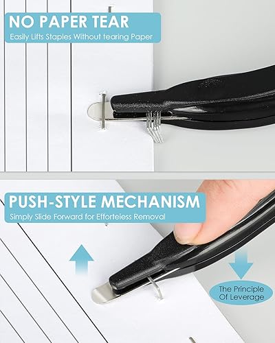 Miniatura 6 de KTRIO Herramienta de eliminación de grapas magnéticas, paquete de 4 unidades, removedor profesional de grapas planas para aula, oficina, hogar,