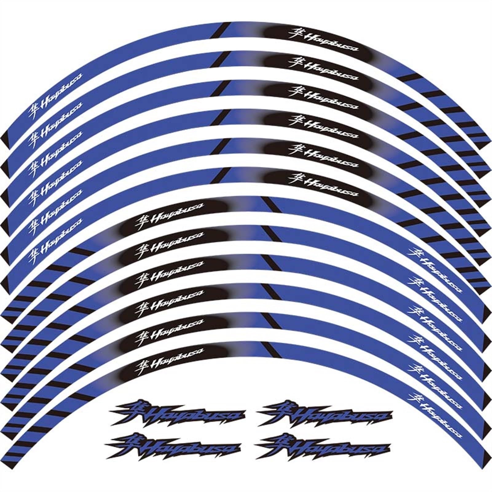 Motorcycle Wheel Stickers Rim Reflective Decals for Suzuki for Hayabusa GSXR1300 GSX1300R GSXR1300R(Color4)