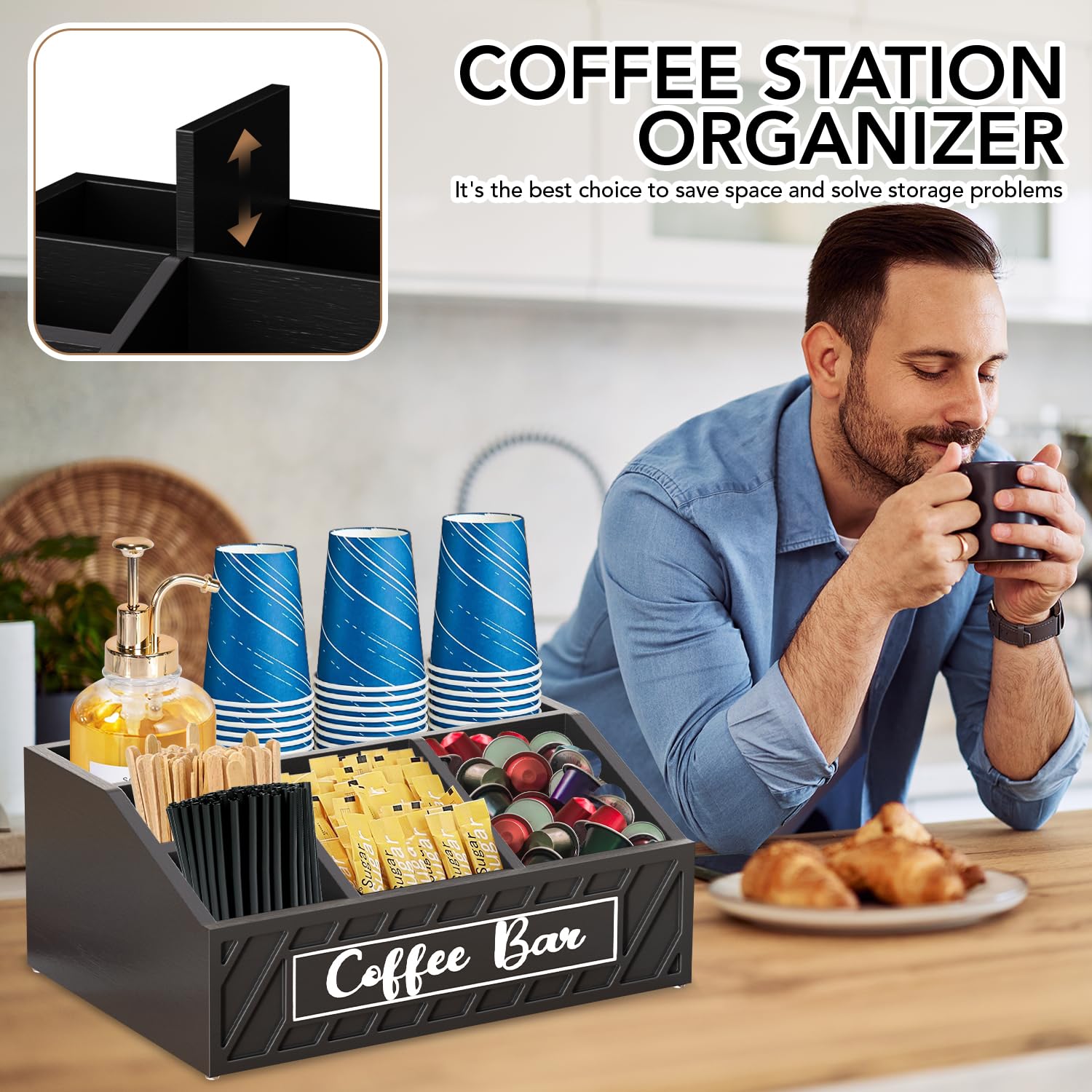 Soporte para cápsulas de café (negro)