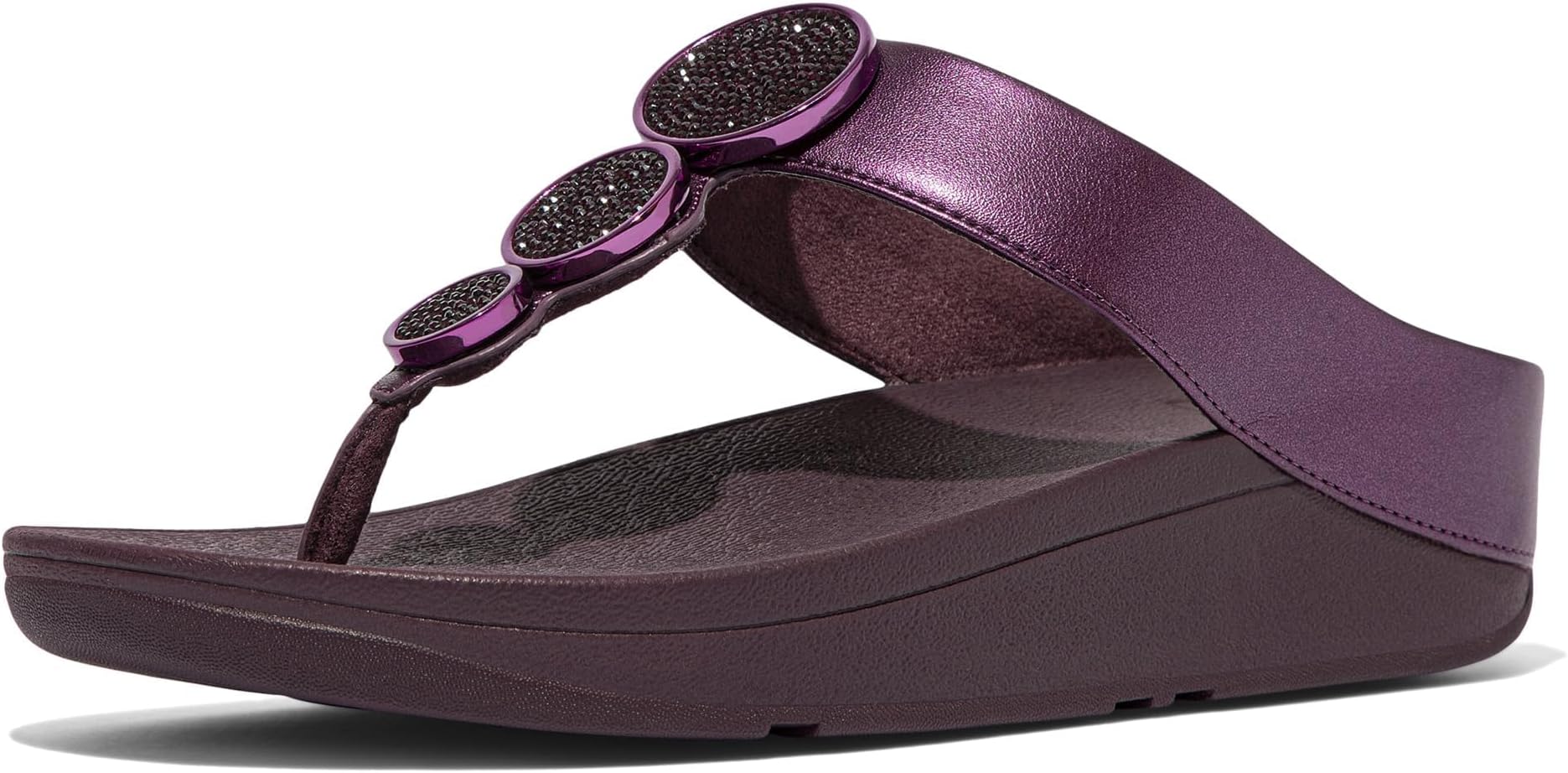 FitFlop Halo Bead-Circle Metallic Toe-Post womens Sandal