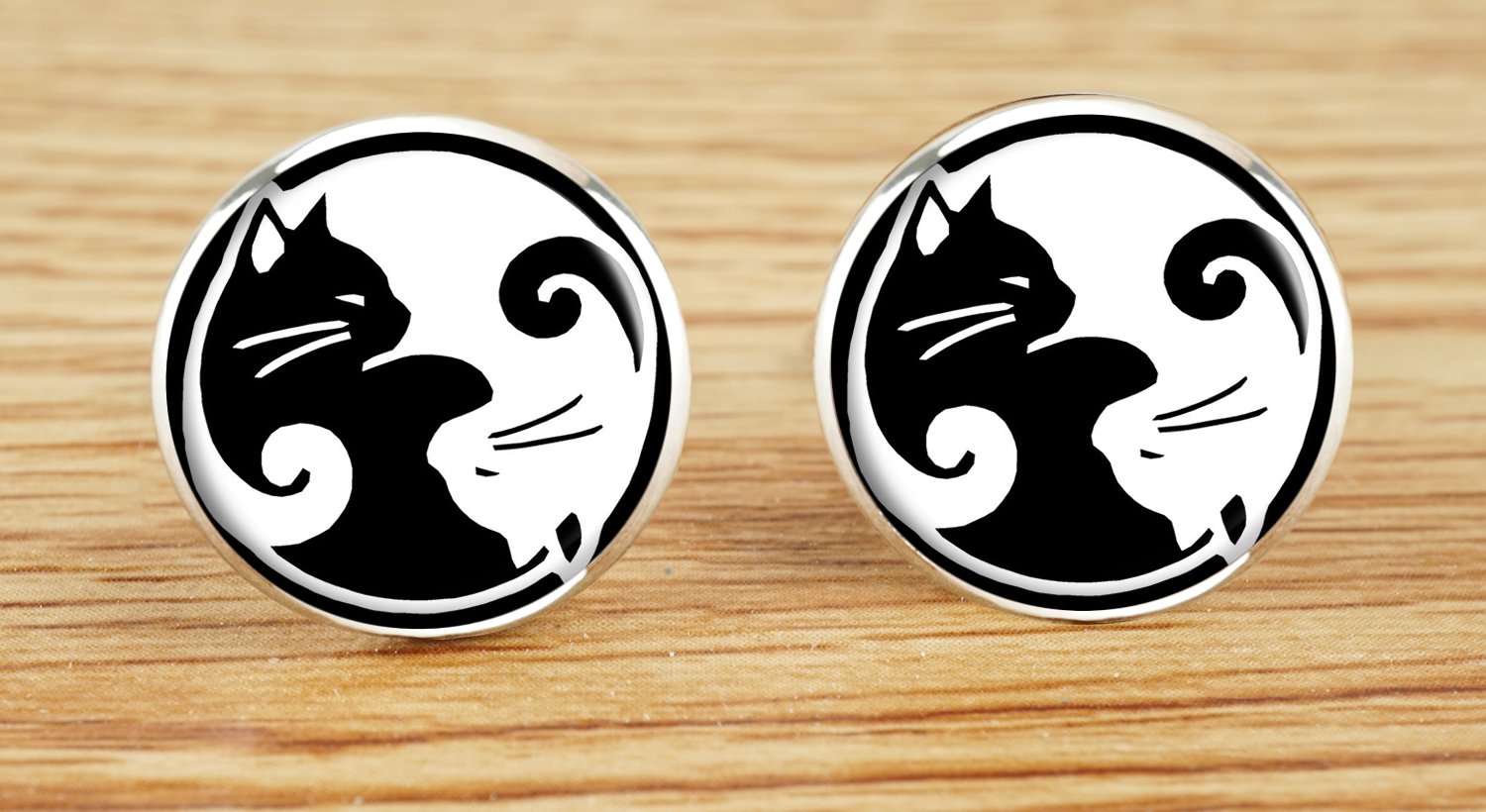 ecowcow Custom Classic Jewelry Tuxedo Shirt Sliver Cufflinks Men's Unique Business Wedding Gifts (Vintage Floral)