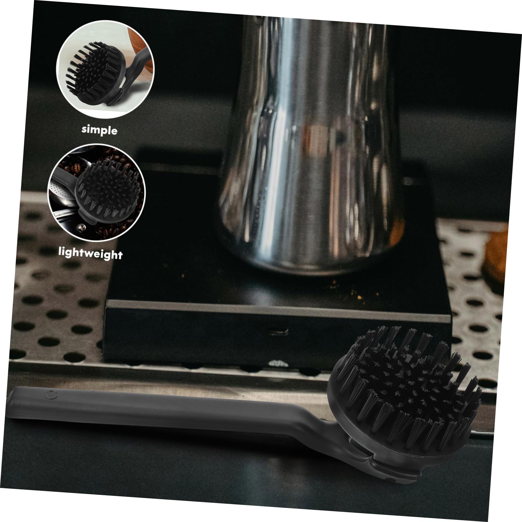 MAGICLULU 4 Piezas Cepillo De Limpieza Para Cafeteras Limpieza De Cepillo De Cafe Limpiador De Maquinas De Espresso Cepillo Limpiador Para Espresso Cepillo Para Maquina De Cafe Black Nylon