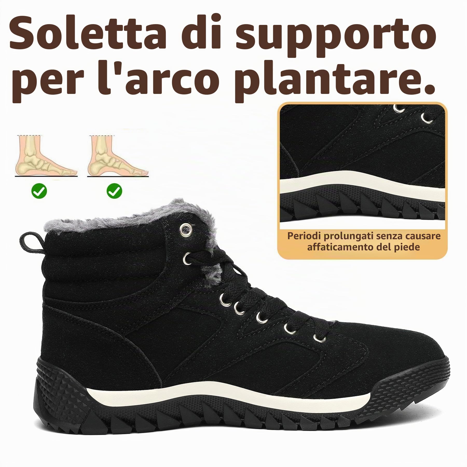 Mishansha Stivali Invernali Uomo Donna Scarpe da Neve Antiscivolo Sneakers All'Aperto 36-42 EU