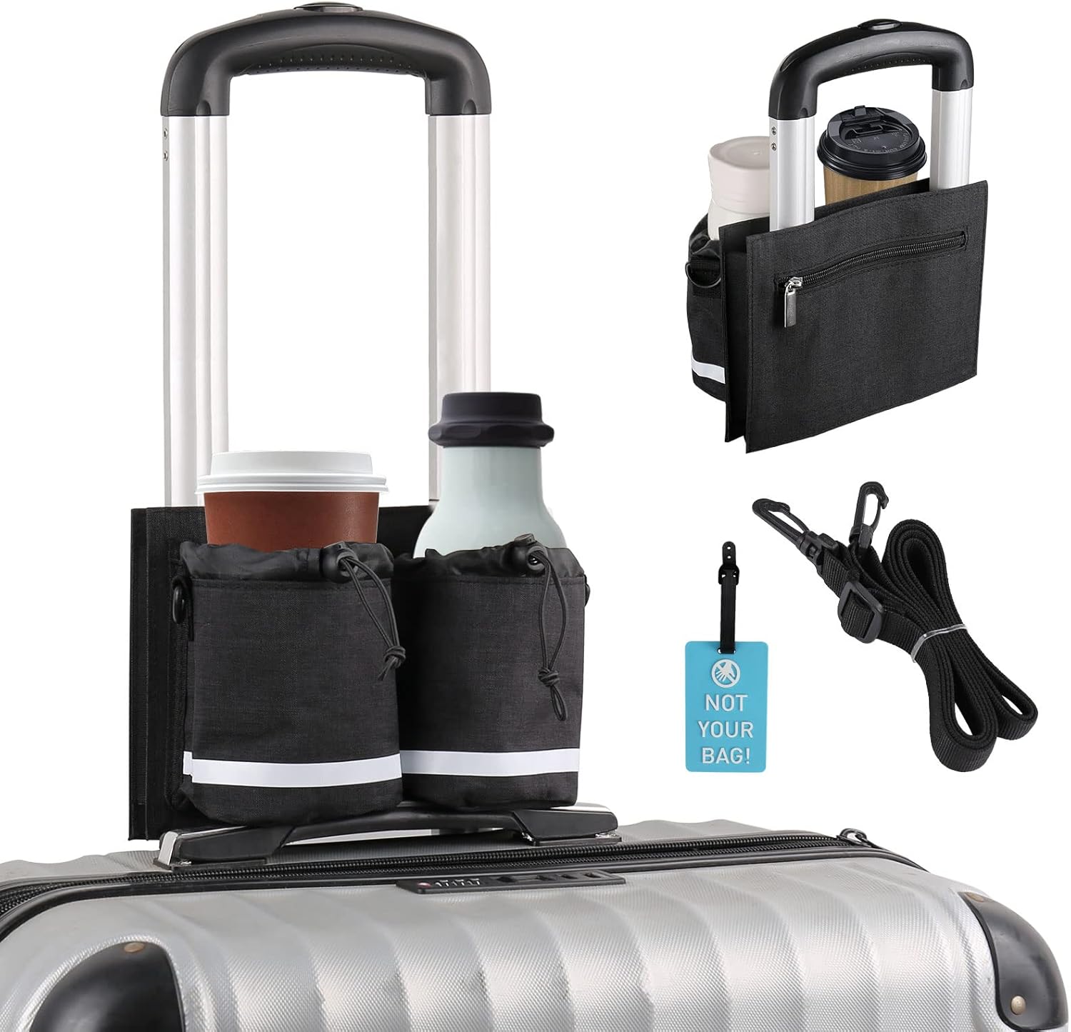 Luggage Cup Holder Travel Bag with Shoulder Strap,Travel
